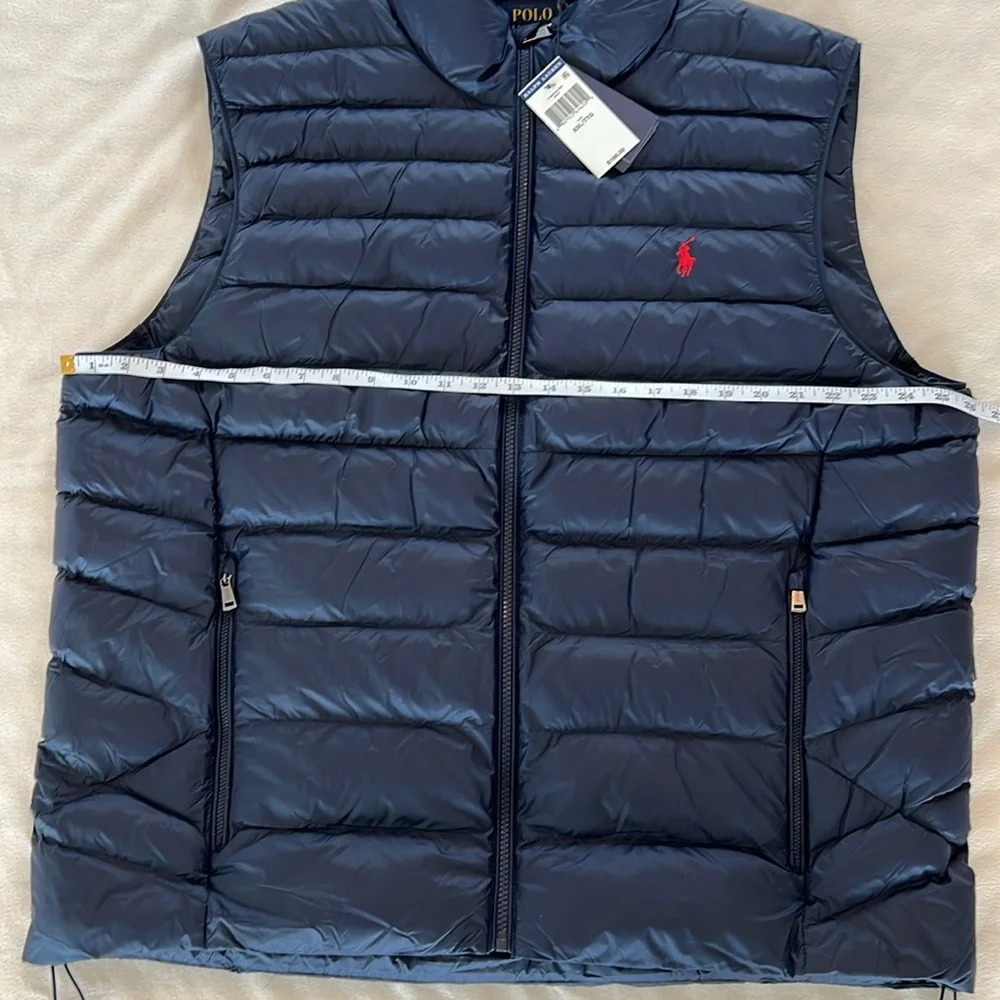 🎉Host Pick🎉Polo Ralph Lauren Mens Navy Blue Puffer Vest Size XXL - Picture 3 of 12
